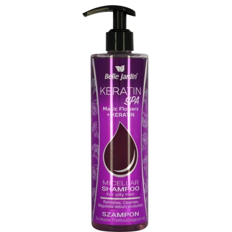BELLE JARDIN Micelinis šampūnas Magic Flowers & Keratin, 400 ml