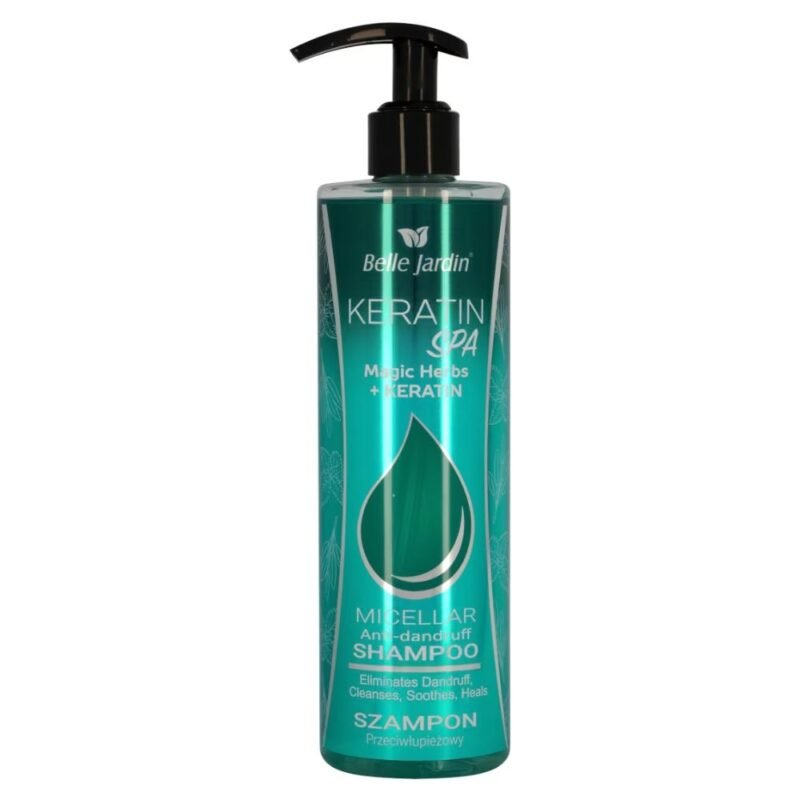 BELLE JARDIN Micelinis šampūnas nuo pleiskanų Magic Herbs & Keratin, 400 ml
