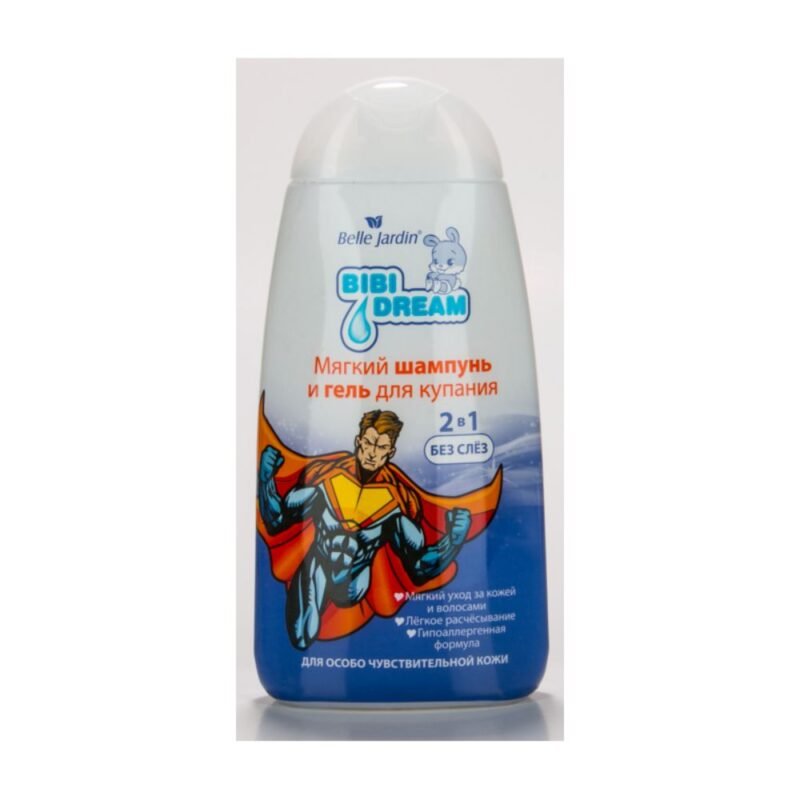 BELLE JARDIN Minkštinantis šampūnas ir želė du viename su lakišiumi ir migdolų aliejumi, 300 ml