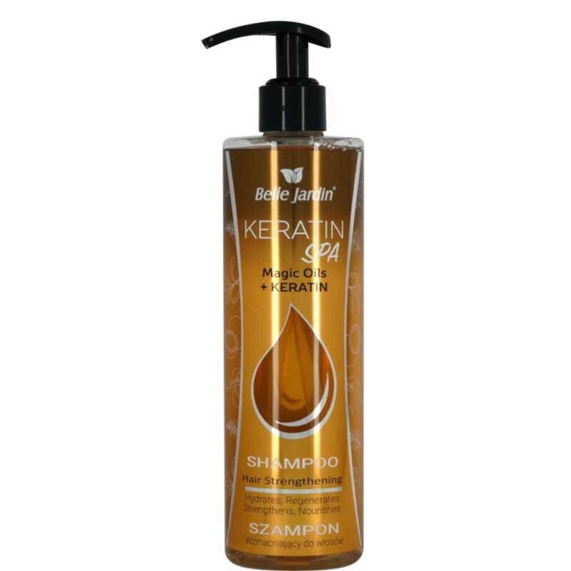 BELLE JARDIN Plaukus stiprinantis šampūnas Magic Oils & Keratin, 400 ml