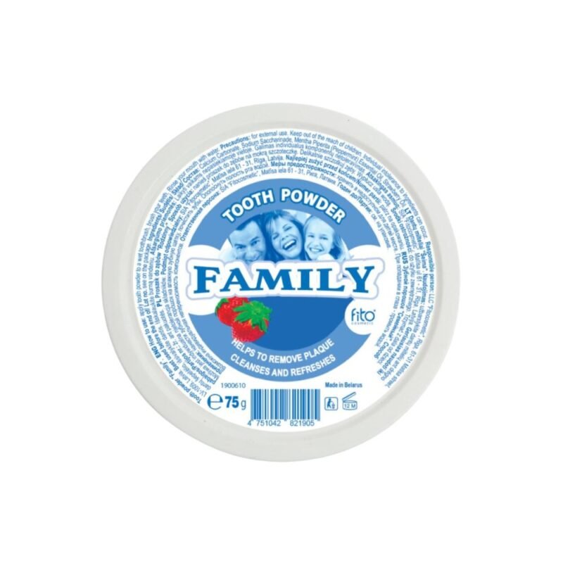 Balinamieji dantų milteliai Fito Cosmetic Braškė, 75 g