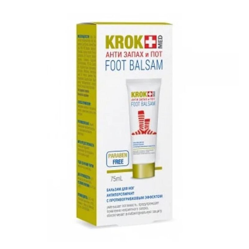 Krok Med balzamas-gelis kojoms nuo prakaito ir kvapo, 75 ml