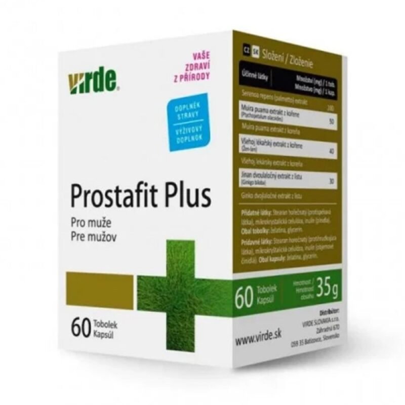 VIRDE Prostafit Plius maisto papildas, 60 kapsulių