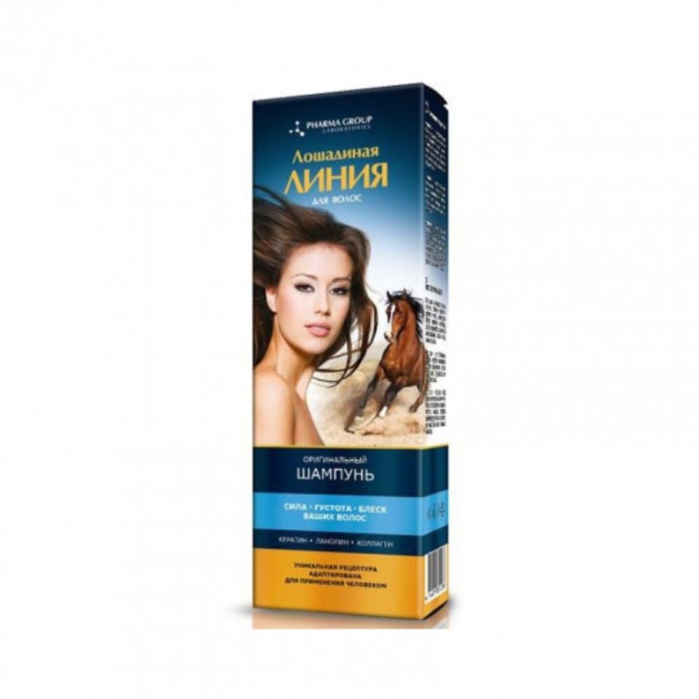 HORSE LINE originalus šampūnas plaukų stiprinimui, apimčiai ir žvilgesiui, 200 ml
