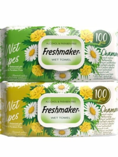 FRESHMARKER CHAMOMILE drėgnos servetėlės, 100 vnt.