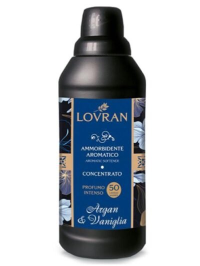 Audinių minkštiklis LOVRAN CONCENTRATE ARGAN & VANIGLIA, 1 l, 50 skalbimų